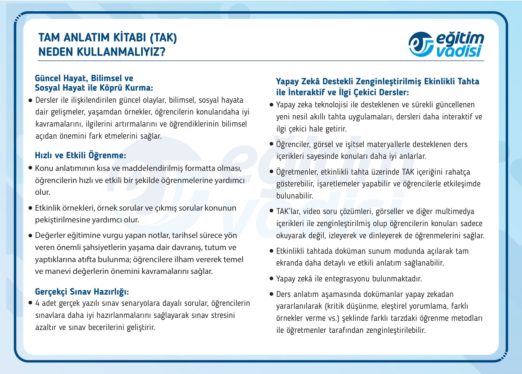NEDEN TAM ANLATIM KİTABI (TAK)
