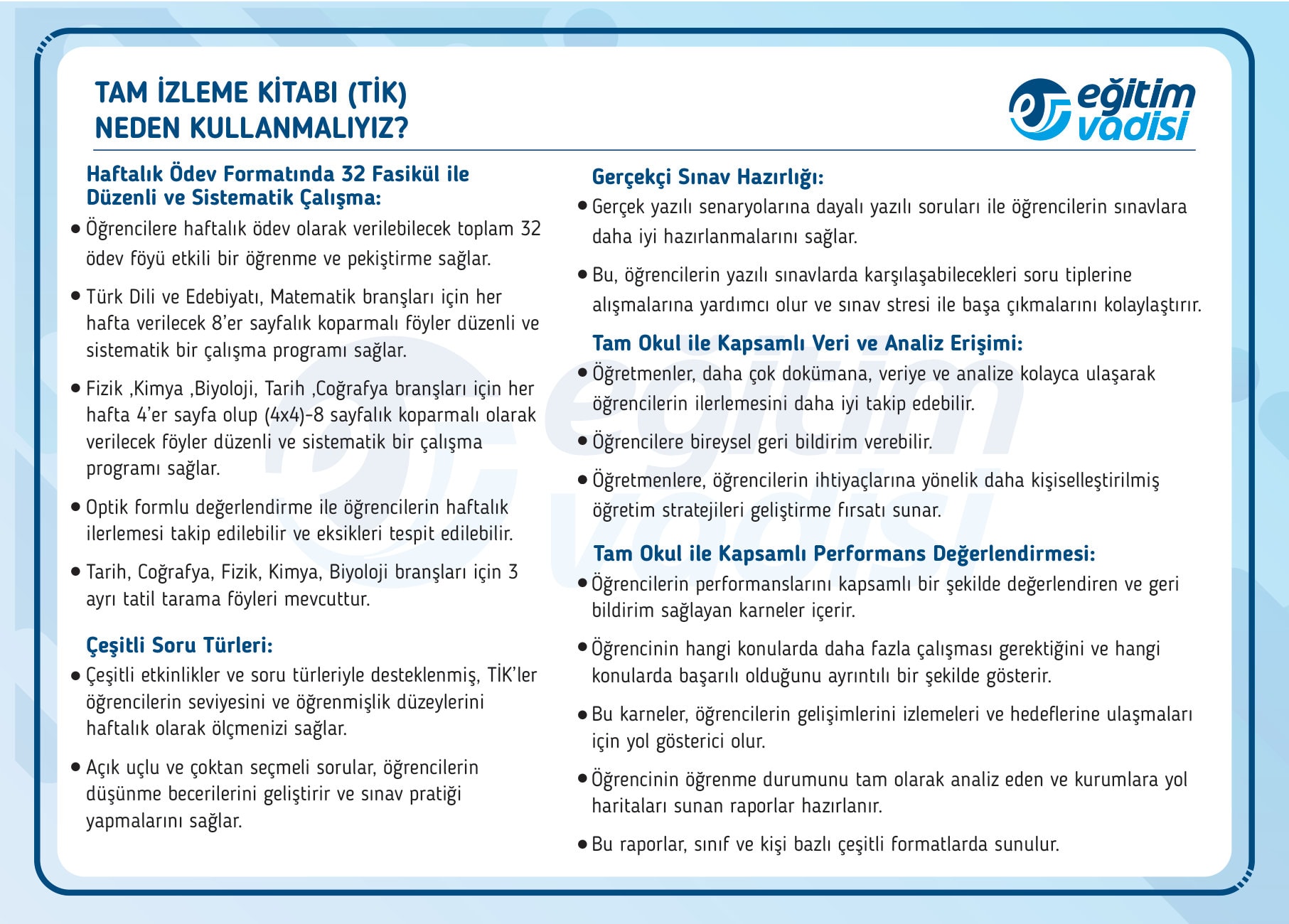 NEDEN TAM İZLEME KİTABI