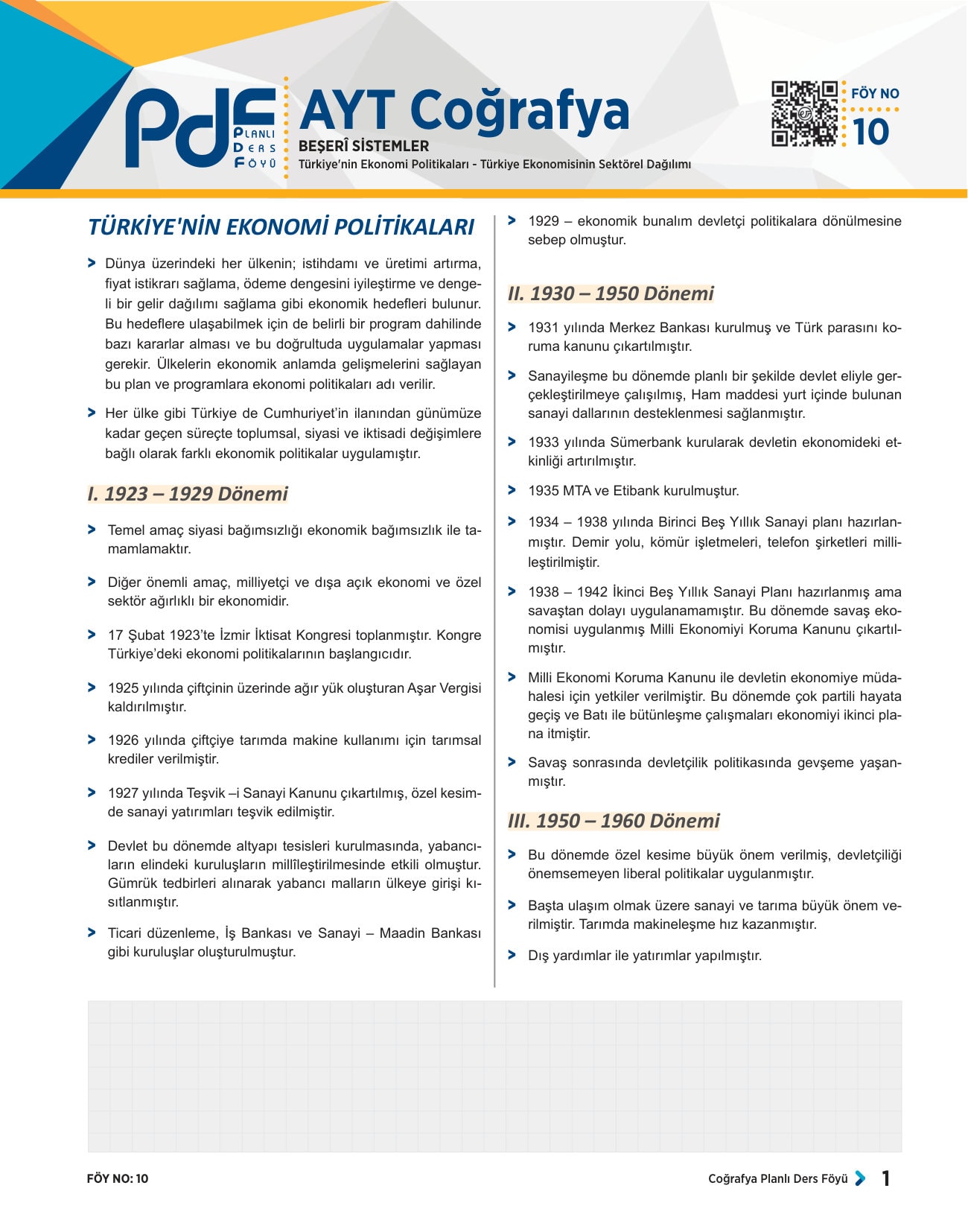 AYT Coğrafya PDF öğrenci