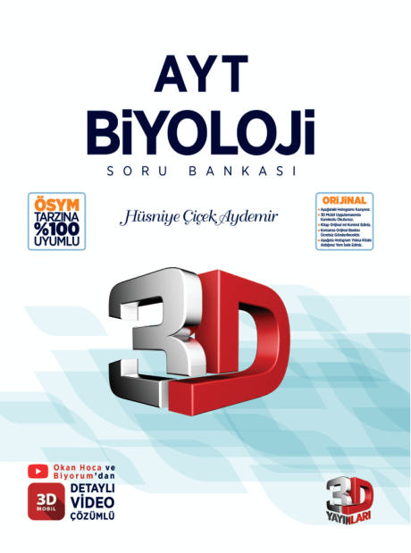3D AYT Biyoloji Soru Bankası