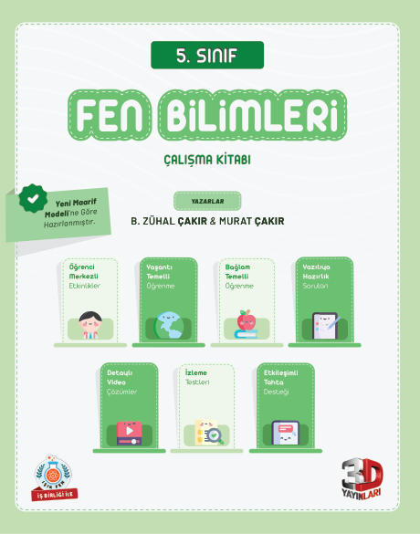 3D 5.Sınıf FenBilimleri Çalışma Kitabı