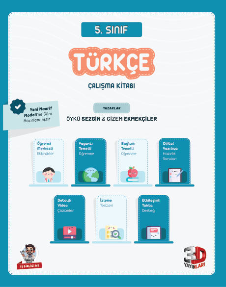 3D 5.Sınıf Türkçe Çalışma Kitabı