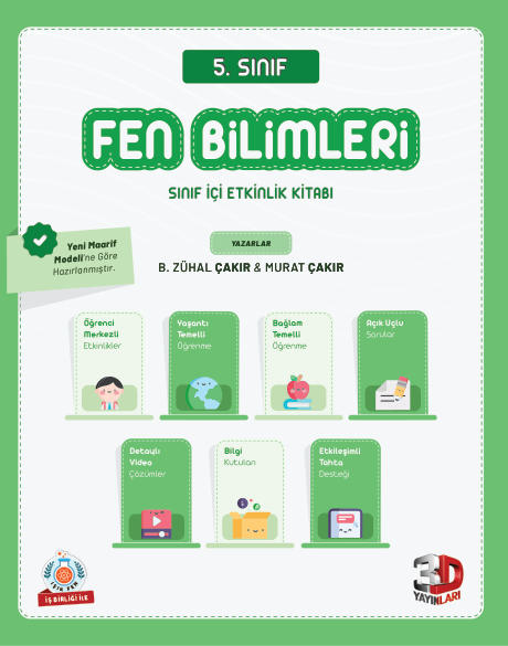 3D 5.Sınıf FenBilimleri Sınıf İçi Etkinlik Kitabı