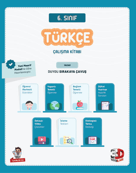 3D 6.Sınıf Türkçe Çalışma Kitabı