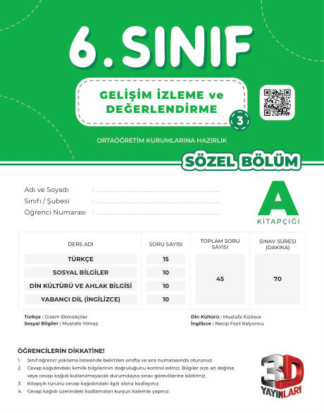 3D 6.SINIF GİD 03 SÖZEL