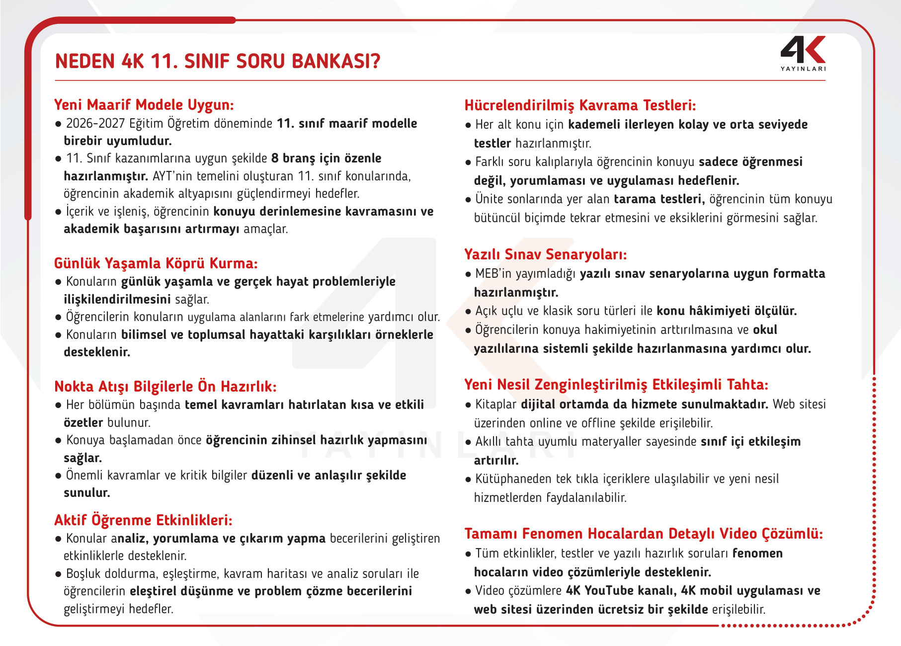 NEDEN 4K 11. SINIF SORU BANKASI — sayfa 1