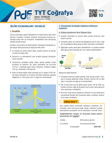 TYT Cografya PDF ogrenci,