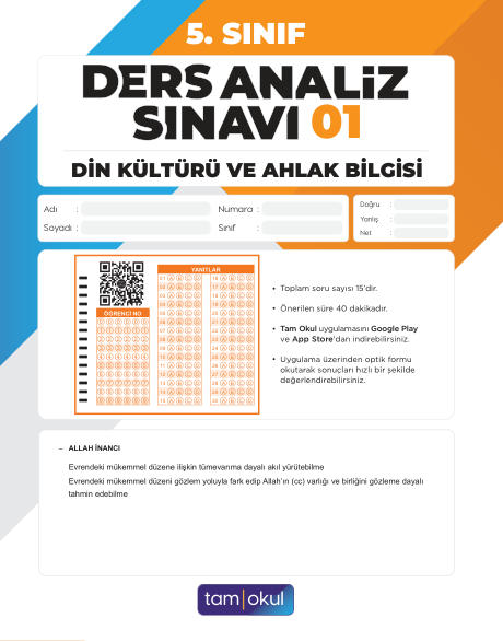 5 sınıf Din Kültürü Das