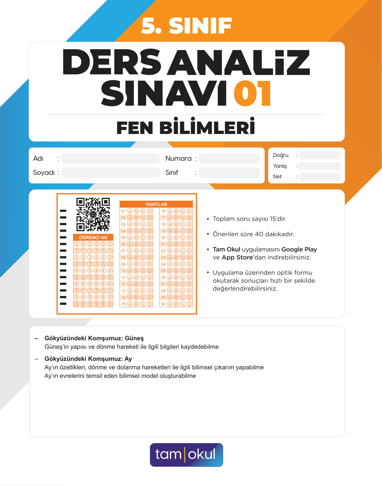 5 sınıf Fen Das — sayfa 1