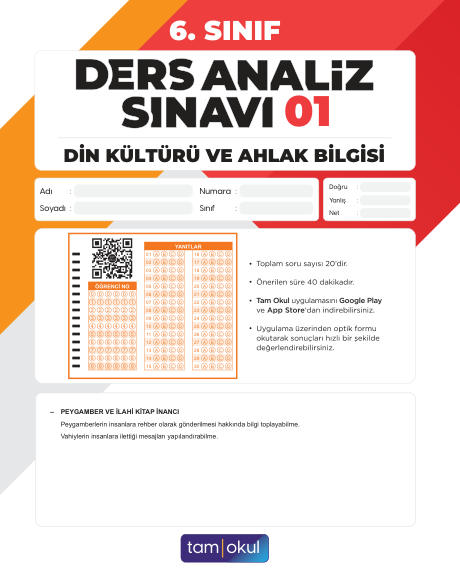 6 sınıf Din Kültürü Das