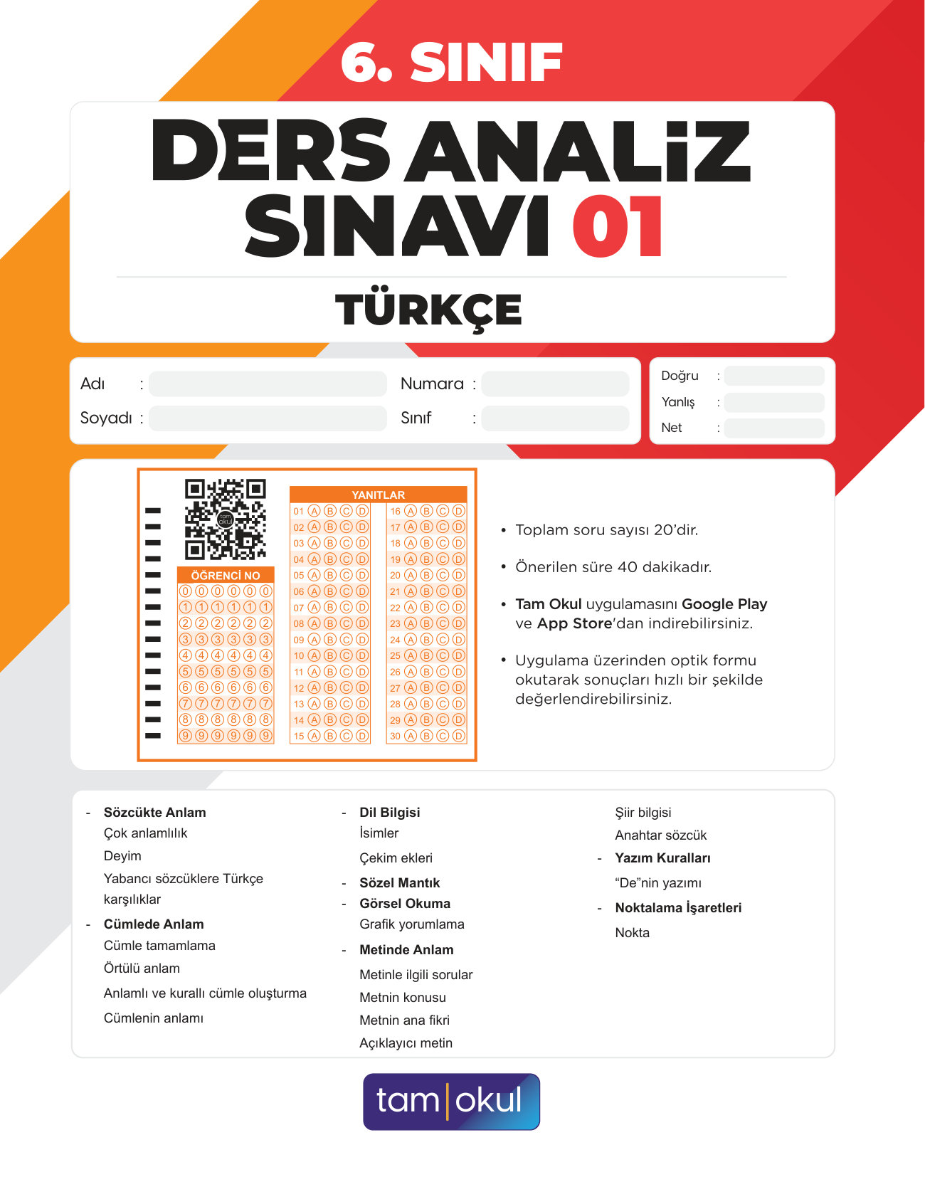 6 sınıf Türkçe Das — sayfa 1
