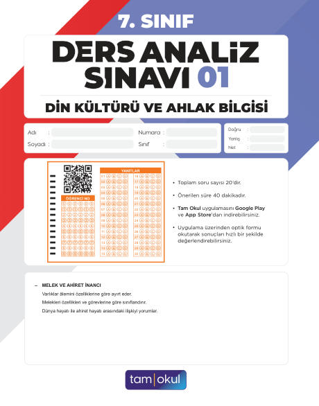 7 sınıf Din Kültürü Das