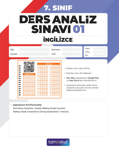 7 sınıf İngilizce Das