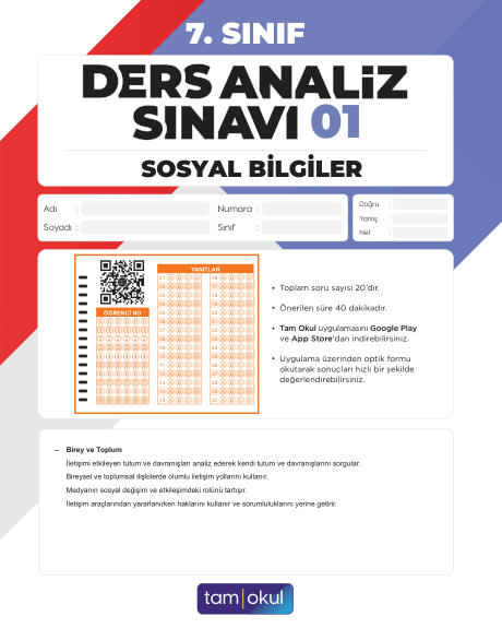 7 sınıf Sosyal Das