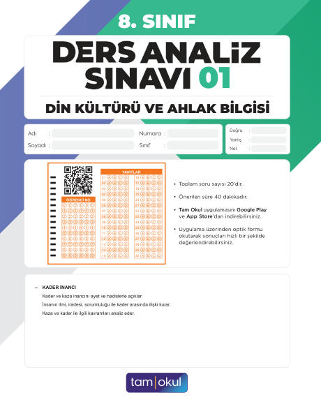 8 sınıf Din Kültürü Das