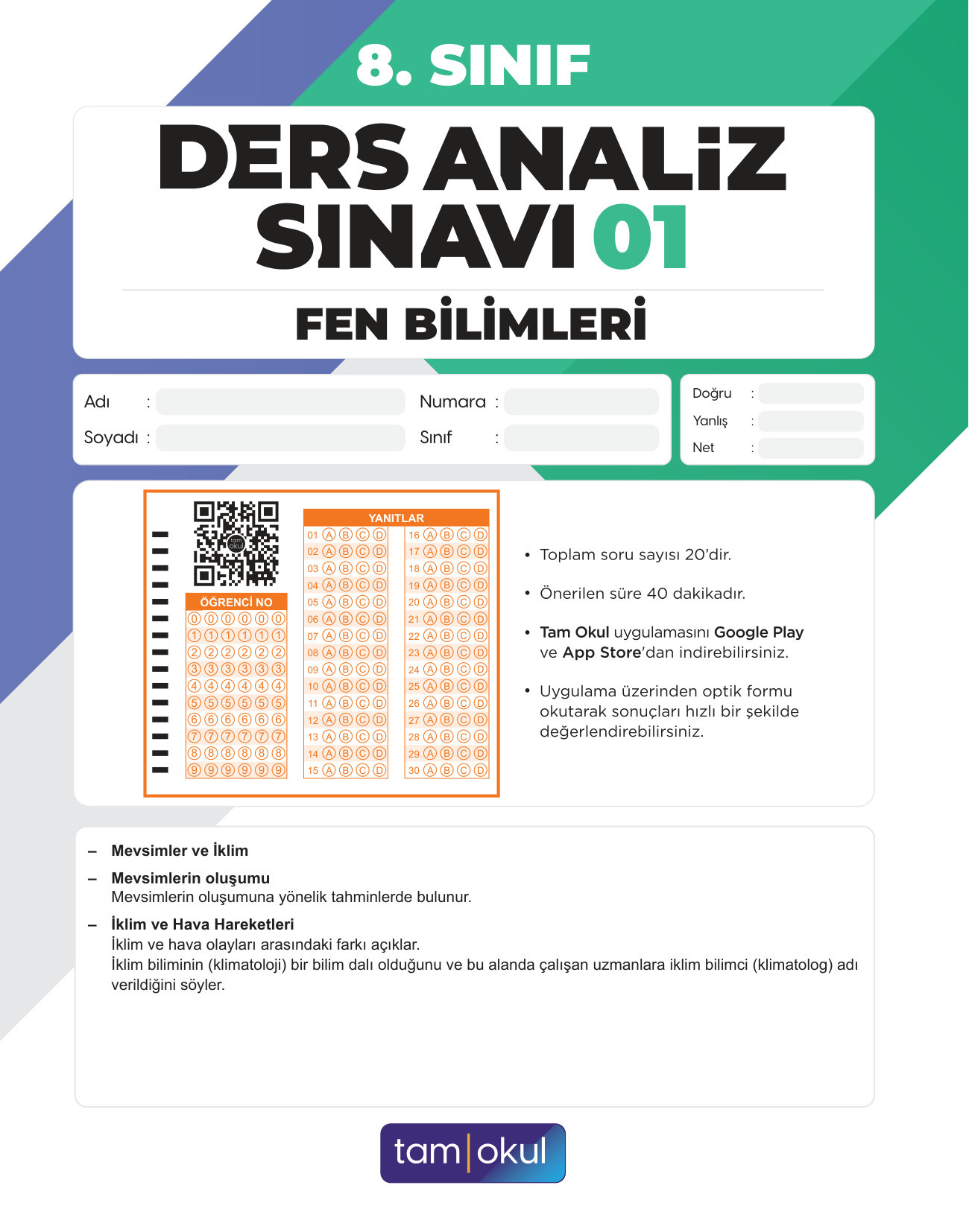 8 sınıf Fen Das — sayfa 1