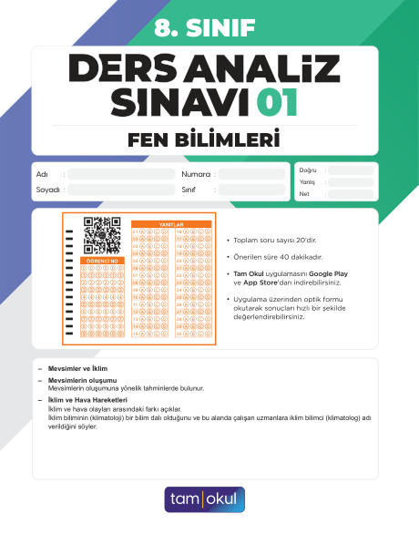 8 sınıf Fen Das