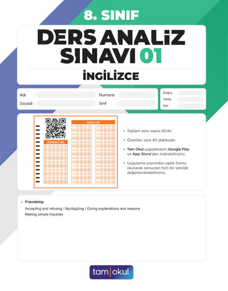 8 sınıf İngilizce Das